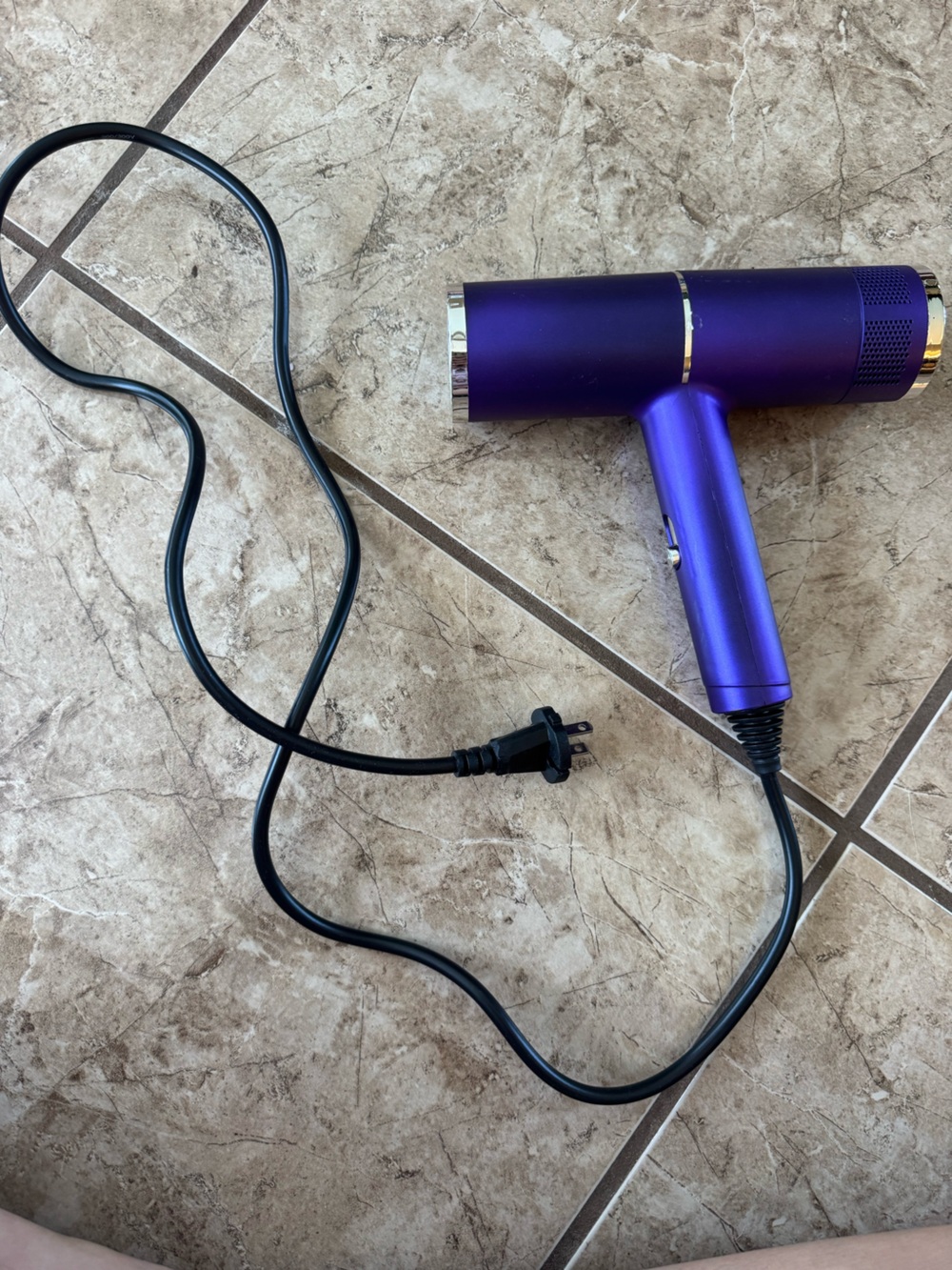 Purple Handheld Hair Dryer - Metallic Finish